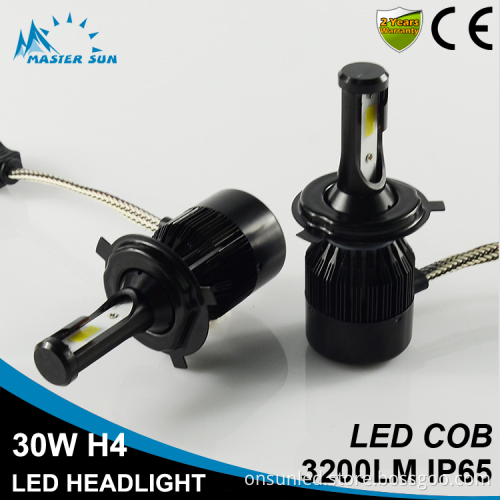 Manufacturer H4 auto led light headlamp 30W 6500K 3200 lumen waterproof led headlight
